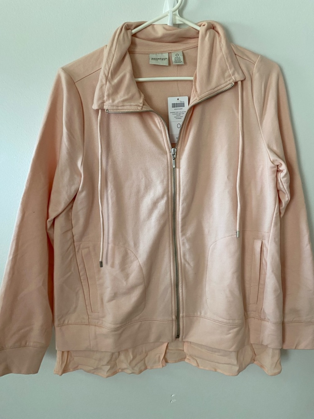 Women’s Blush Pink Utility Zip Jacket with Hood